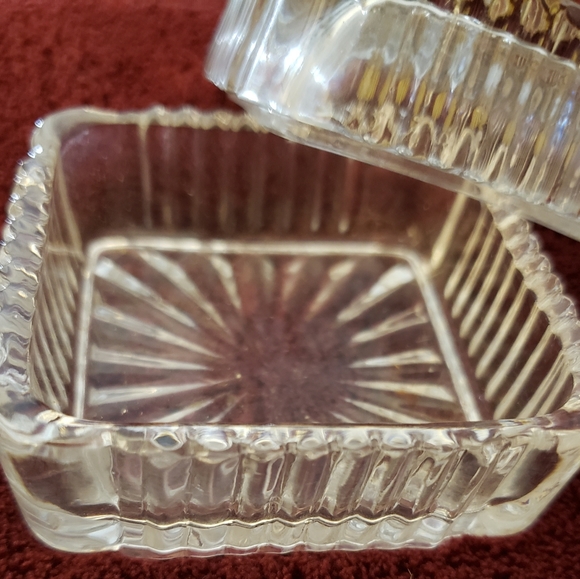 Vintage Lead Crystal Yugoslavia Bow Tie Trinket Box - Picture 8 of 10